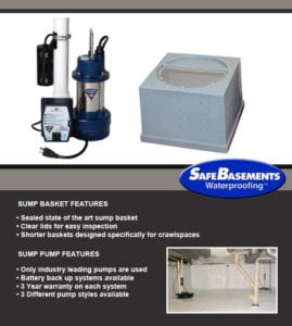 Add to your basement waterproofing arsenal! Get sump pump installation, sump pump alarm, & sump pump battery backup by BDB Waterproofing in Omaha