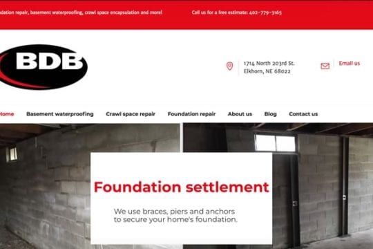 BDB Waterproofing website redesign