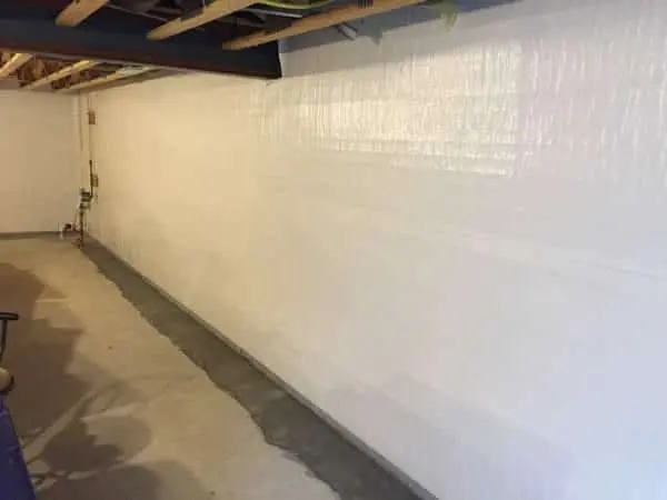 A basement receives interior waterproofing with the help of BDB Waterproofing in Omaha.